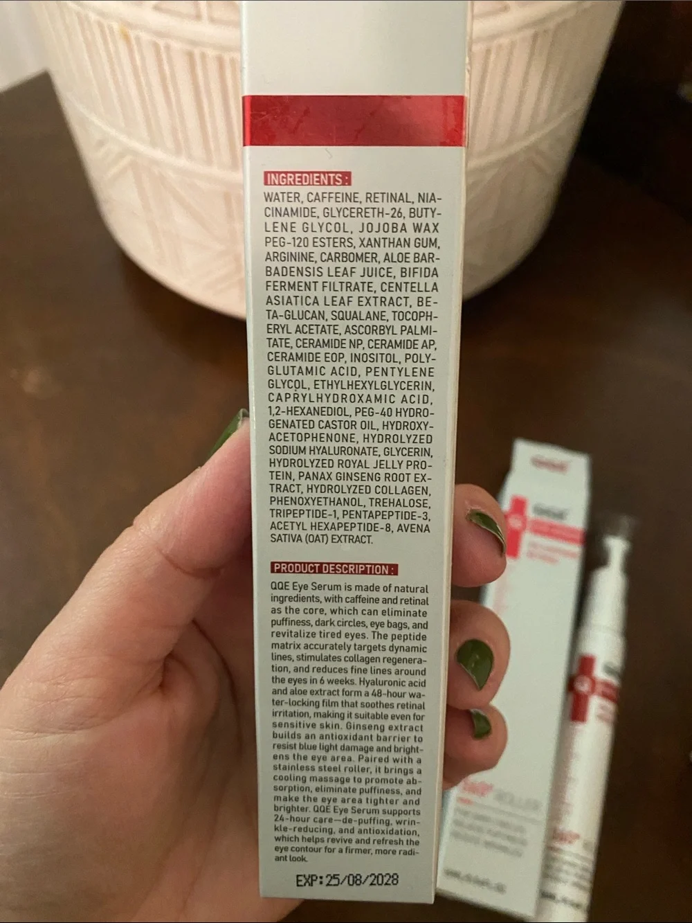 QQE Eye Serum 360° Roller with 5% Caffeine Retinal